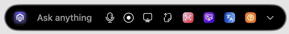 Companion Orb — floating quick-action dock